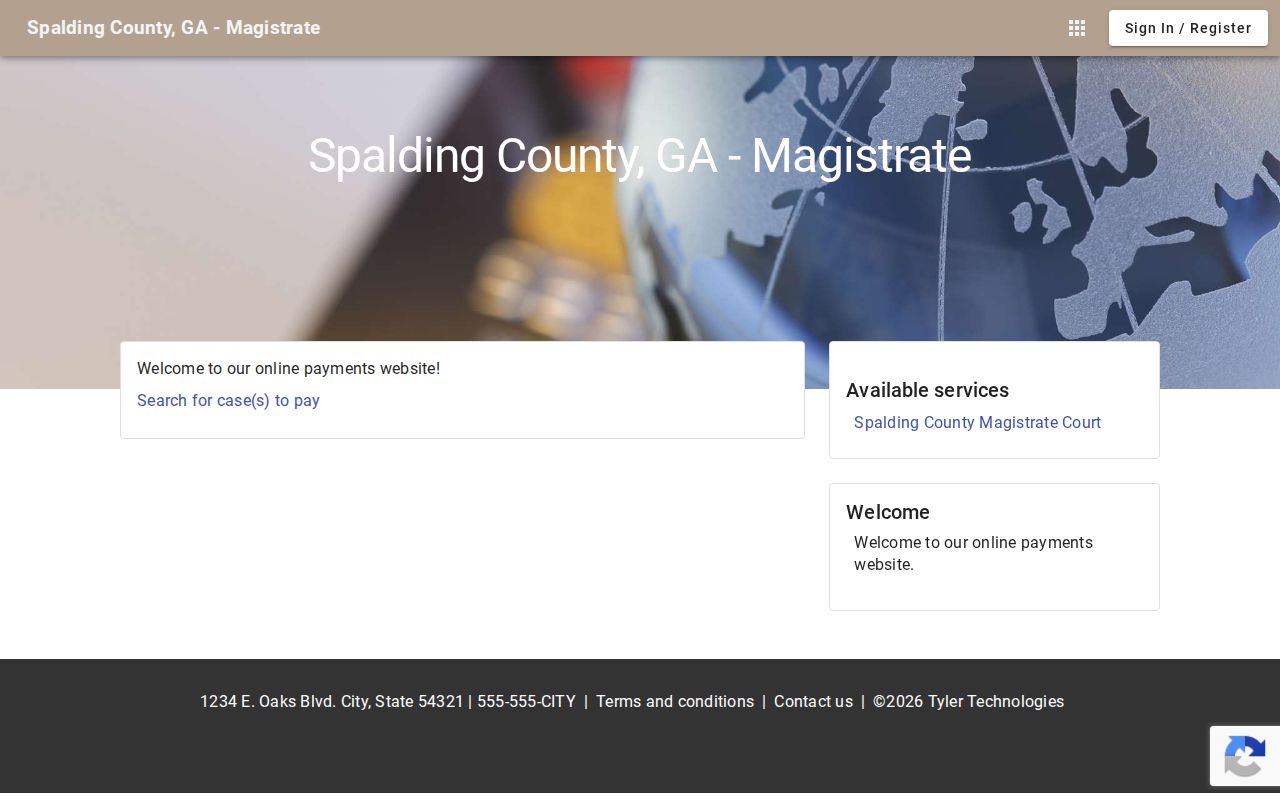 Spalding Magistrate Court Tyler search and payment portal