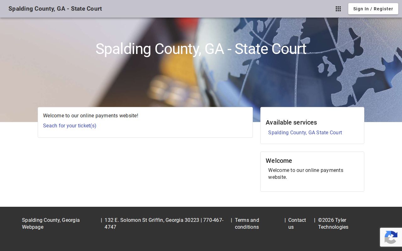 Spalding State Court Tyler case search and payment portal