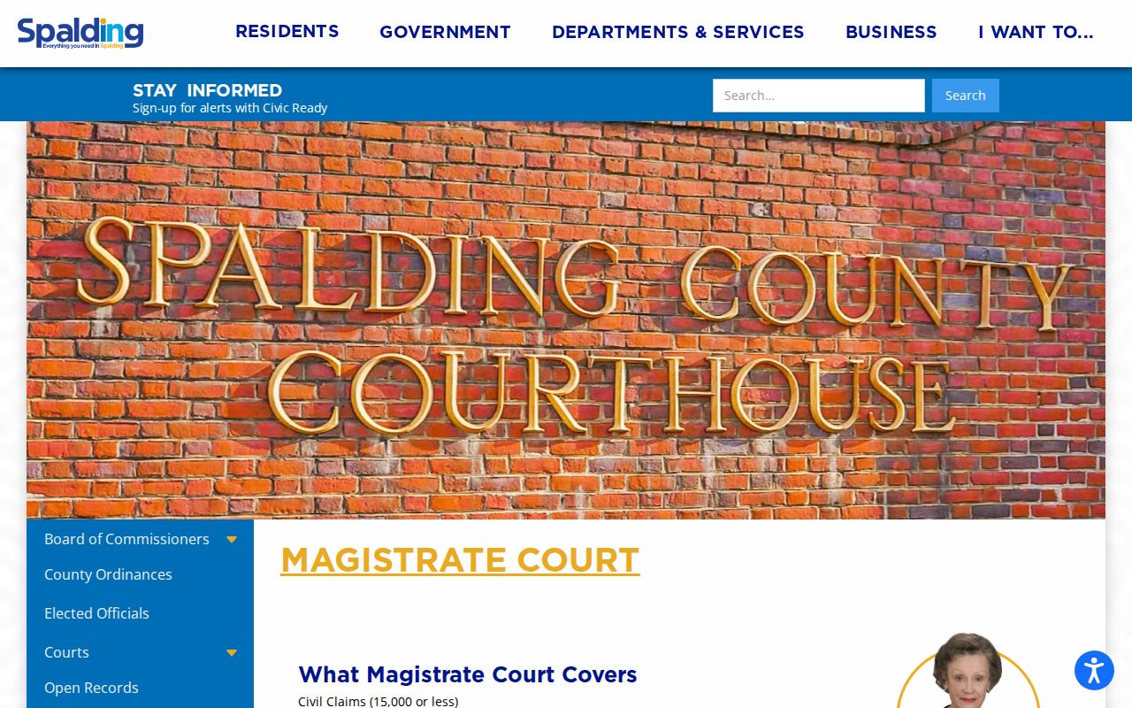 Spalding County Magistrate Court civil case information and forms