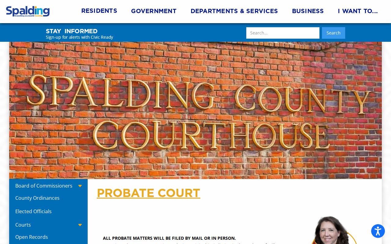Spalding County Probate Court appointment and filing information