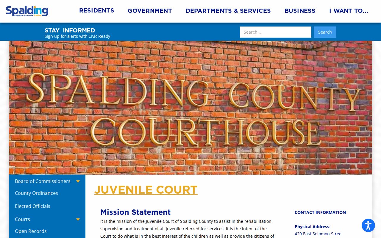 Spalding County Juvenile Court official information