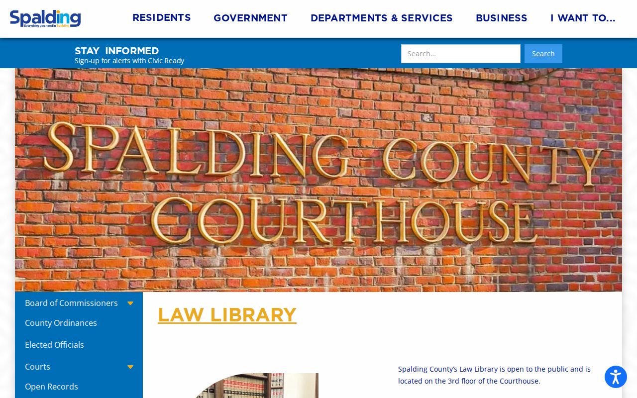 Spalding County public law library information for Griffin researchers