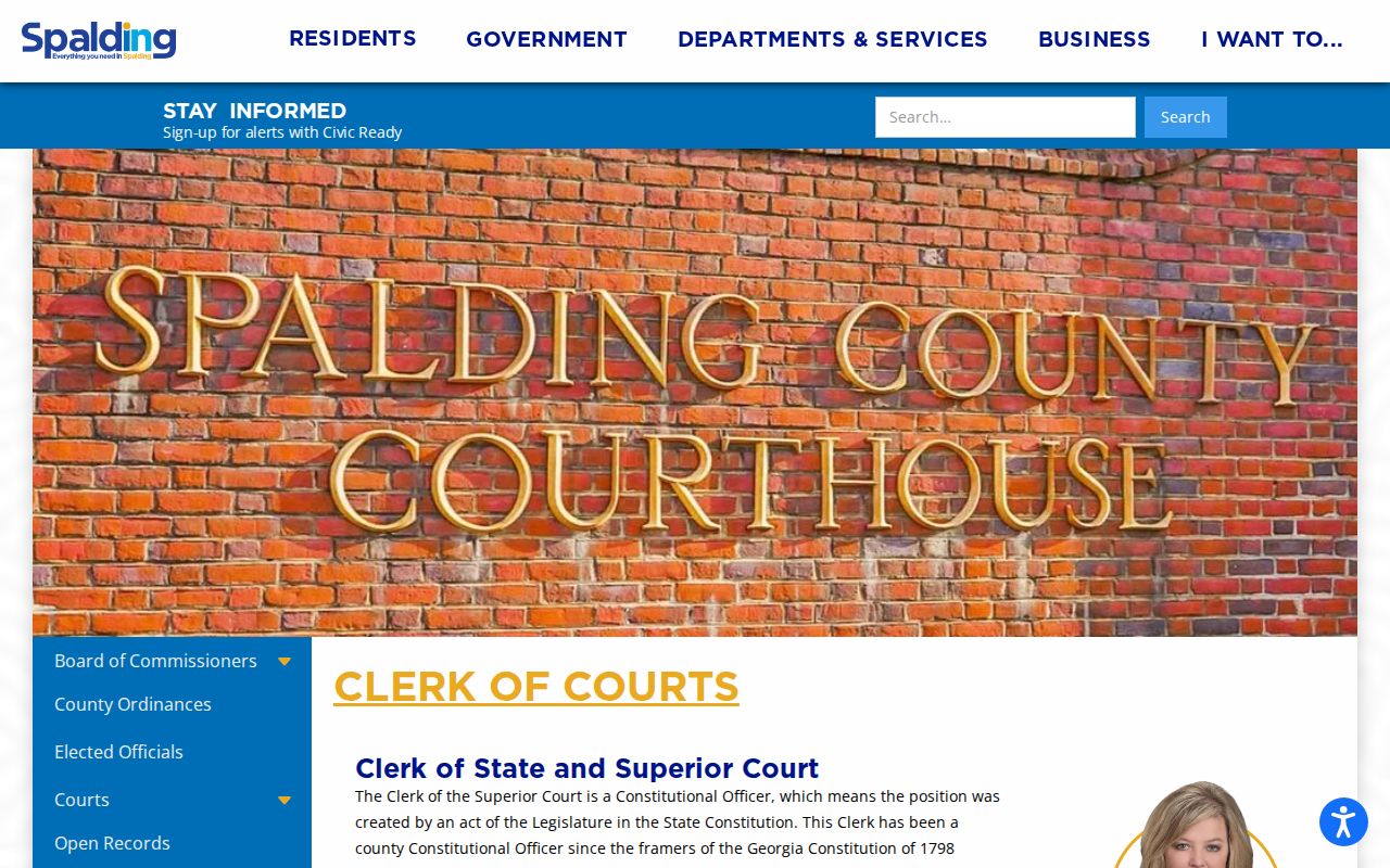 Spalding County court docket Clerk of Courts information