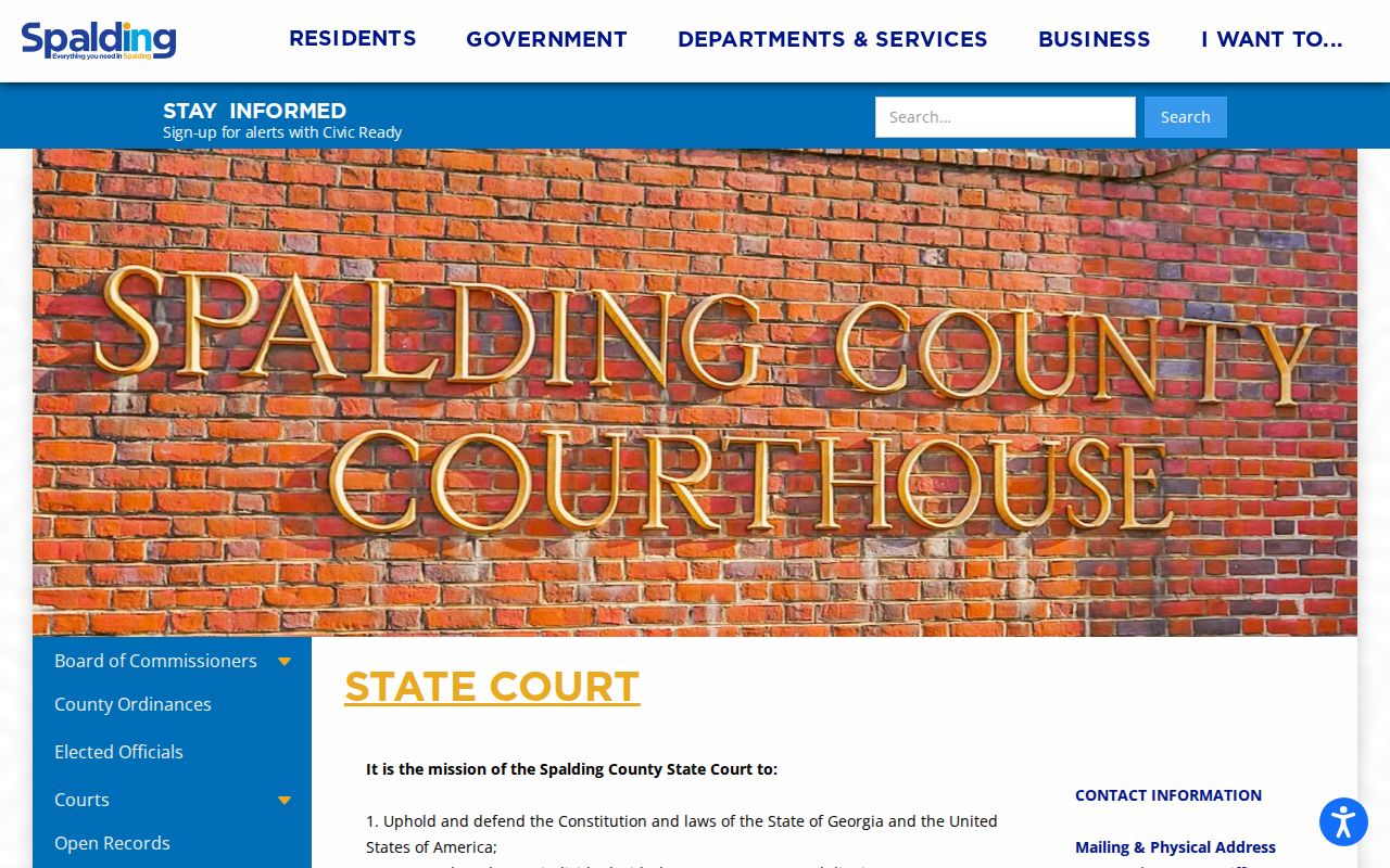 Spalding County court docket State Court access